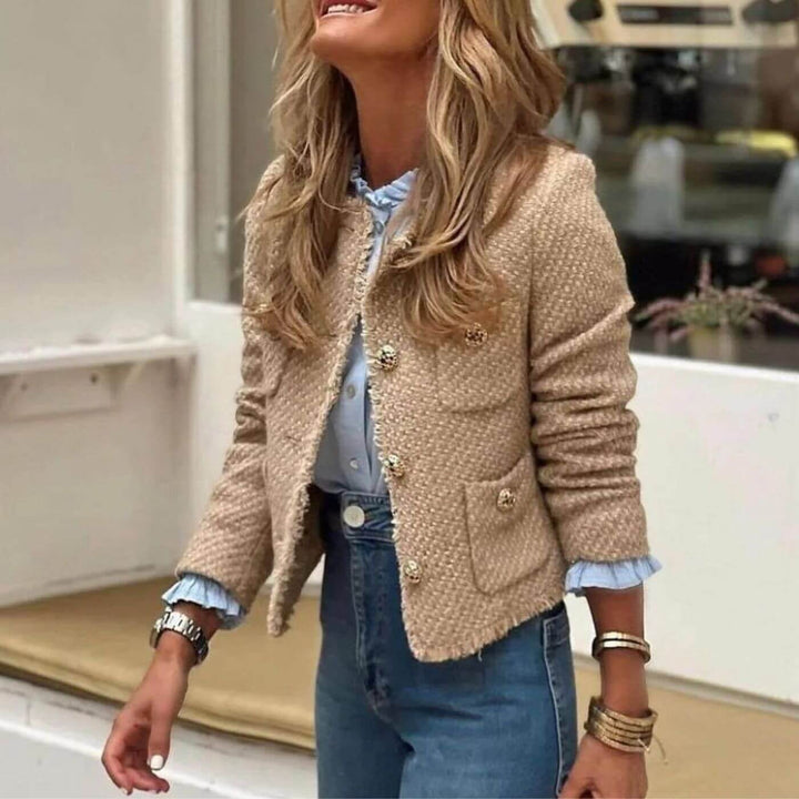 Ursula | Damen Tweed Jacke Kurz Elegant Frühling