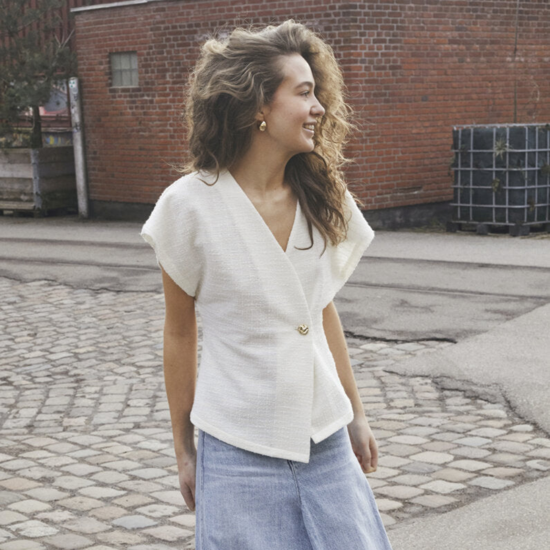 Vera | Damen Wickelbluse Ärmellos