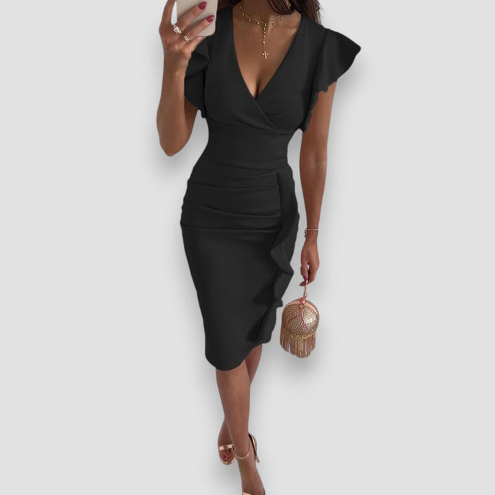 Delila | Damen Elegantes Minikleid mit Volants