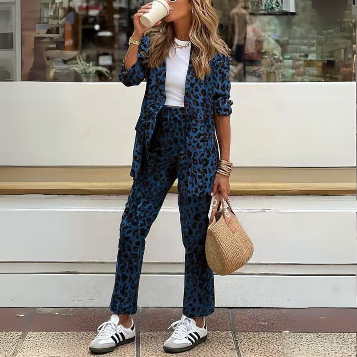 Zaira | Zweiteiler mit Animal-Print und Blazer-Schnitt für Frauen