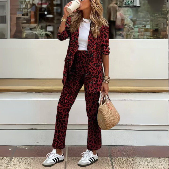 Zaira | Zweiteiler mit Animal-Print und Blazer-Schnitt für Frauen