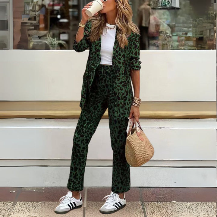 Zaira | Zweiteiler mit Animal-Print und Blazer-Schnitt für Frauen