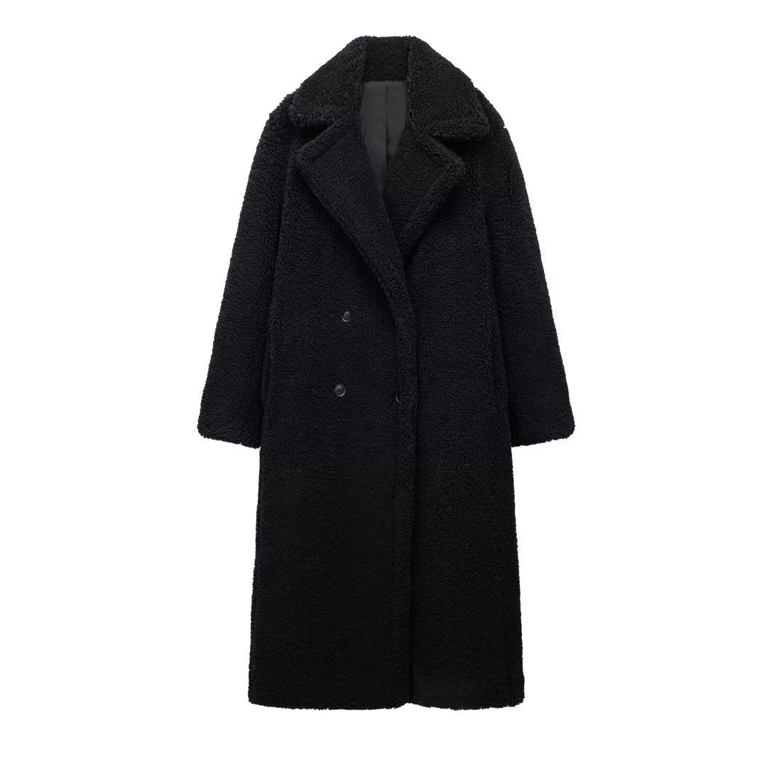 ELLIE | LANGER MANTEL AUS WOLLMISCHUNG MIT FLEECE