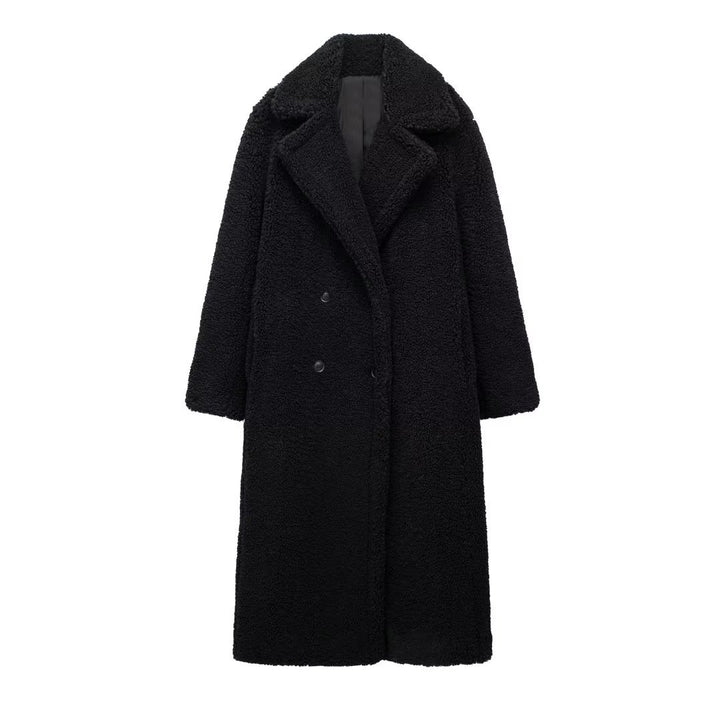 ELLIE | LANGER MANTEL AUS WOLLMISCHUNG MIT FLEECE