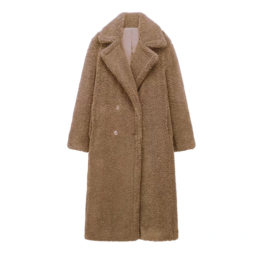 ELLIE | LANGER MANTEL AUS WOLLMISCHUNG MIT FLEECE
