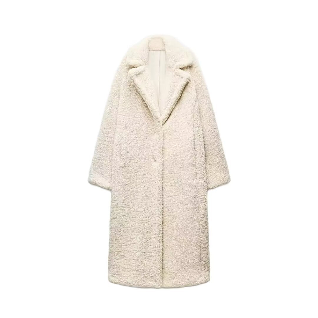 ELLIE | LANGER MANTEL AUS WOLLMISCHUNG MIT FLEECE