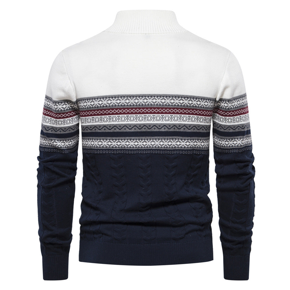 JASPER | HALBZIP-PULLOVER IM KLASSISCHEN FAIR-ISLE-MUSTER