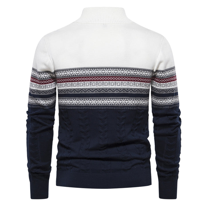 JASPER | HALBZIP-PULLOVER IM KLASSISCHEN FAIR-ISLE-MUSTER