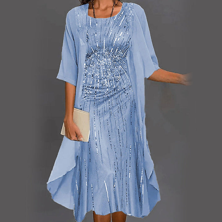 Dalia | Damen Zweiteiliges Midikleid mit Blumenmuster
