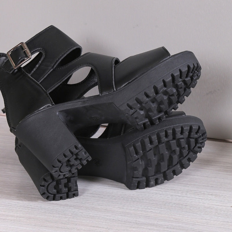 Alara | Cut-Out High-Heel Schuhe mit Blockabsatz für Frauen